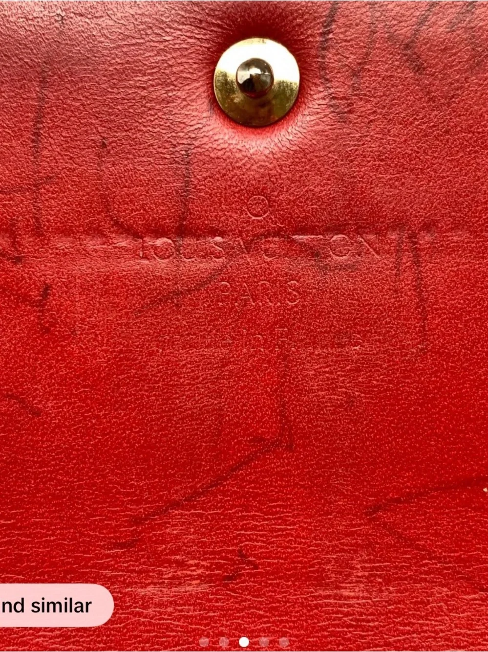 Louis Vuitton Red Patent Monogram Long Wallet